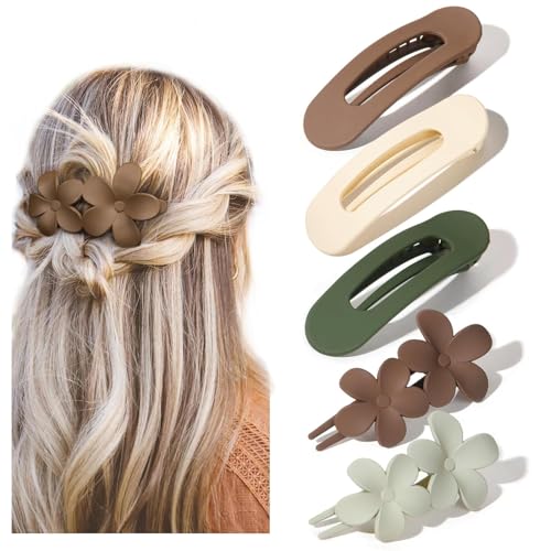 4 Pcs Combo Flat Hair Clips