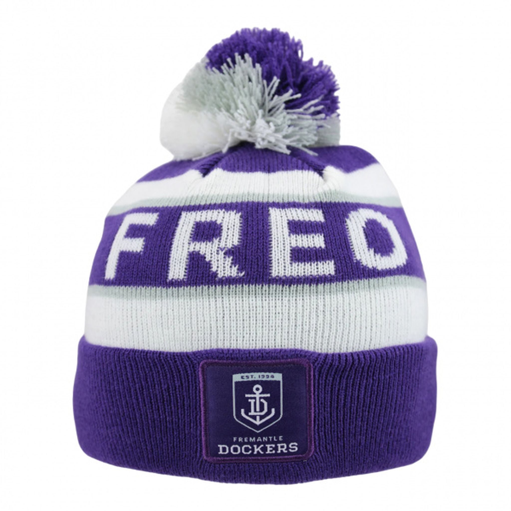 Burley Sekem Fremantle Dockers AFL Youth Beanie - Warm Knit Hat for Kids & Teens - Perfect for Cold Weather & Sports Games