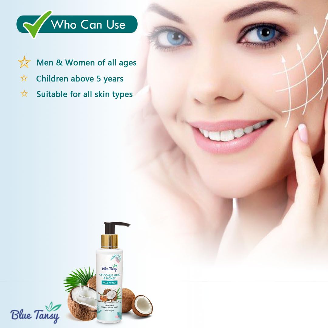 Blue Tansy Coconut Milk Honey Face Wash - Gentle Cleansing for Sensitive Skin