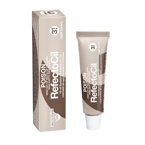 RefectoCil No.3.1 Light Brown Eyelash & Eyebrow Tint - 15ml Professional Dye Kit for Natural Looking Brows & Lashes - Perfect for Salon Use & DIY Beauty at Home