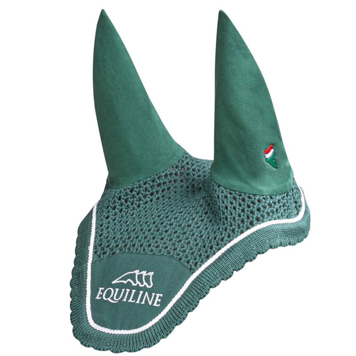Equiline Outline Ear Bonnet with Logo - Breathable Horse Riding Ear Cover for Equestrian Competitions & Training