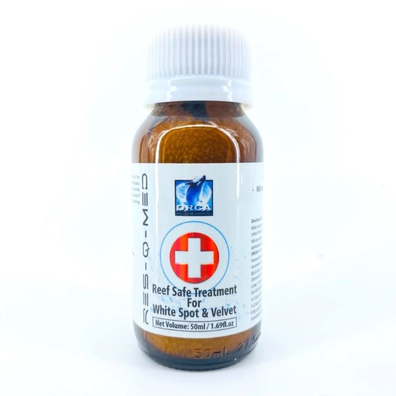 ORCA LAB RES Q MED Reef Safe White Spot Treatment for Saltwater Aquariums (50ml & 100ml) - Effective Ich Cure for Marine Fish, Coral & Invertebrate Tanks