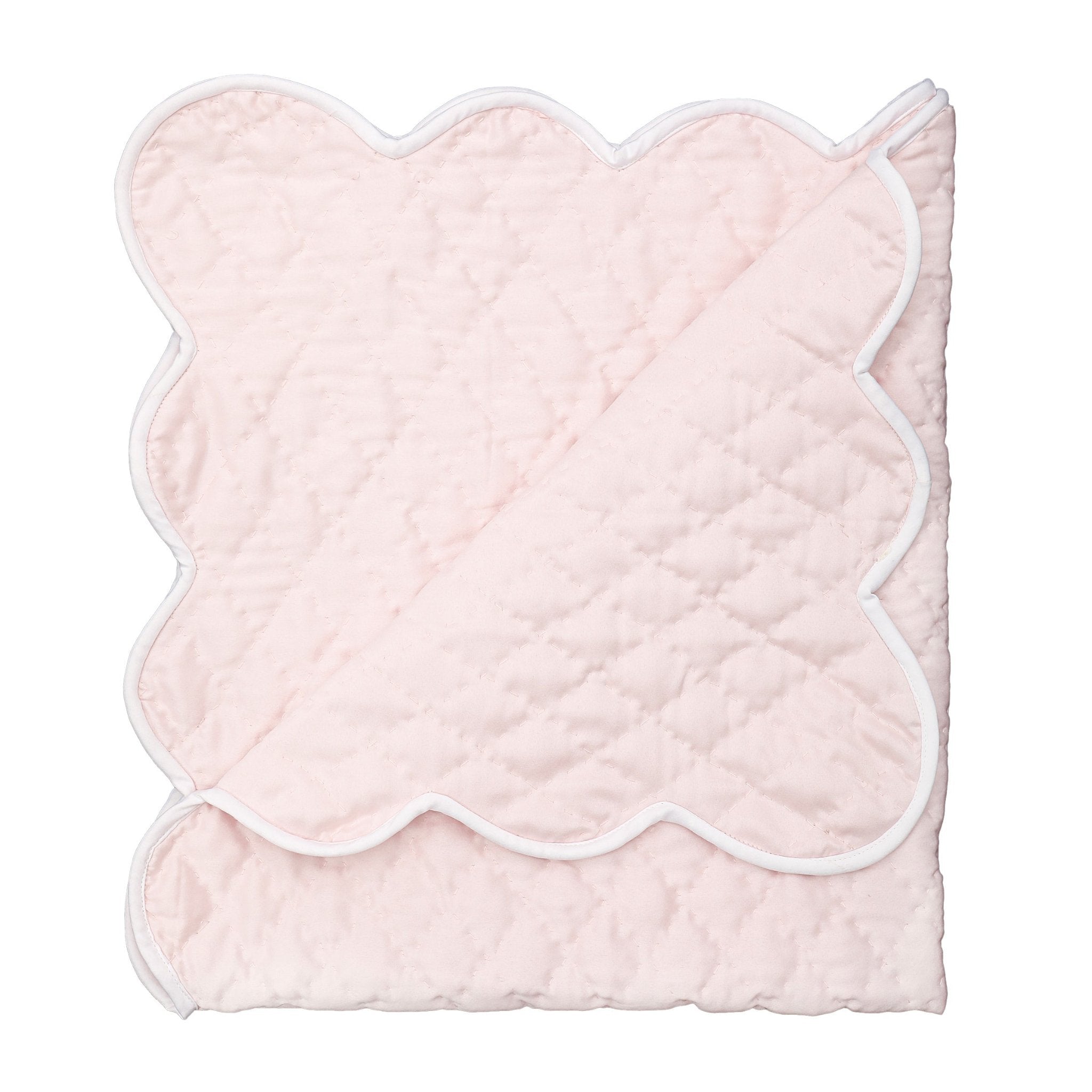 Premium Baby Hand-Quilted Satin Blanket - Soft & Luxurious Nursery Blanket for Newborns, Infants & Toddlers - Perfect for Swaddling, Crib, Stroller & Photo Shoots