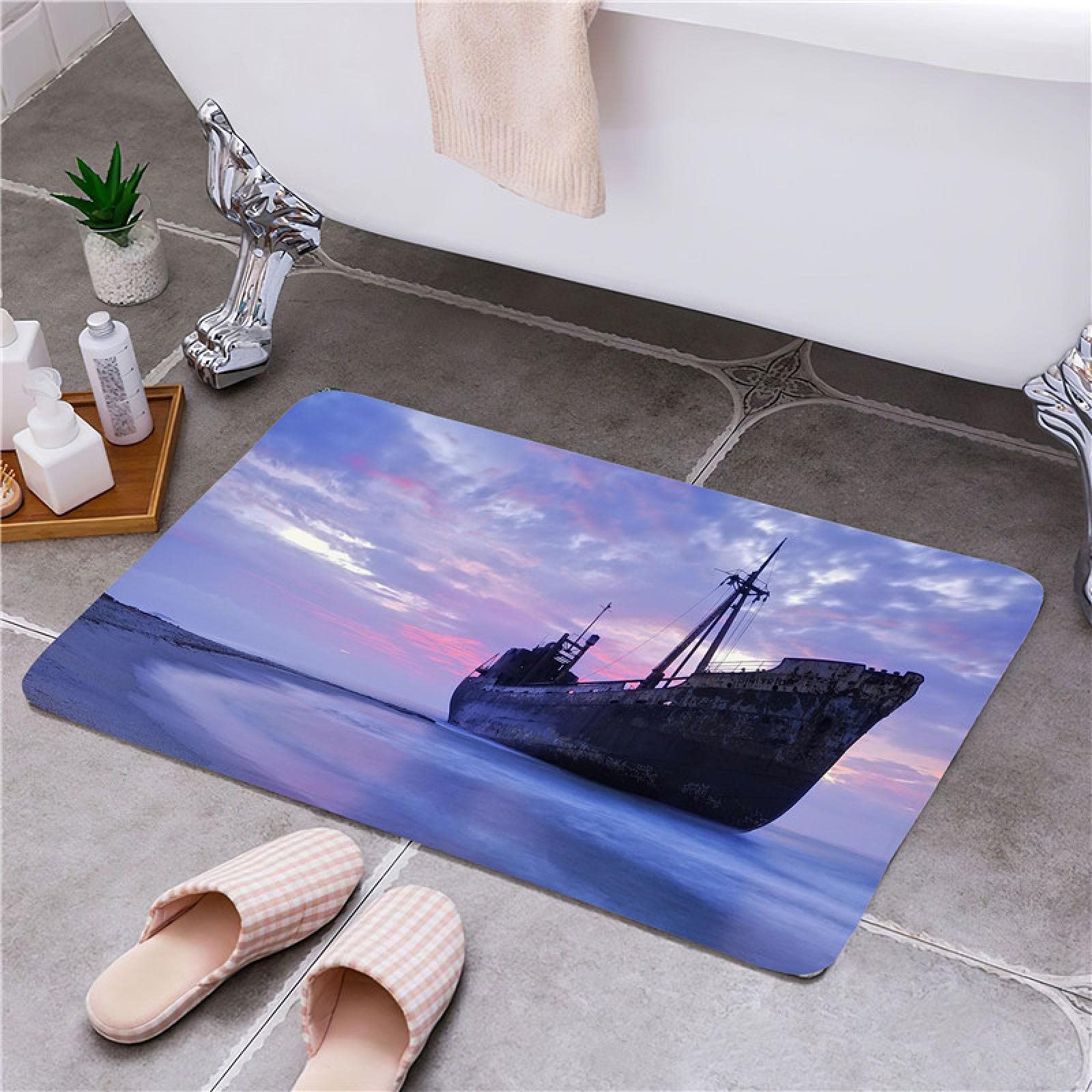 Non-Slip Entryway Carpet Mat - Durable Welcome Doormat for Hallway, Bathroom & Kitchen - Water Absorbent Floor Mat with Anti-Skid Backing - Perfect for Home, Office & Gift Giving (Indoor/Outdoor Use)