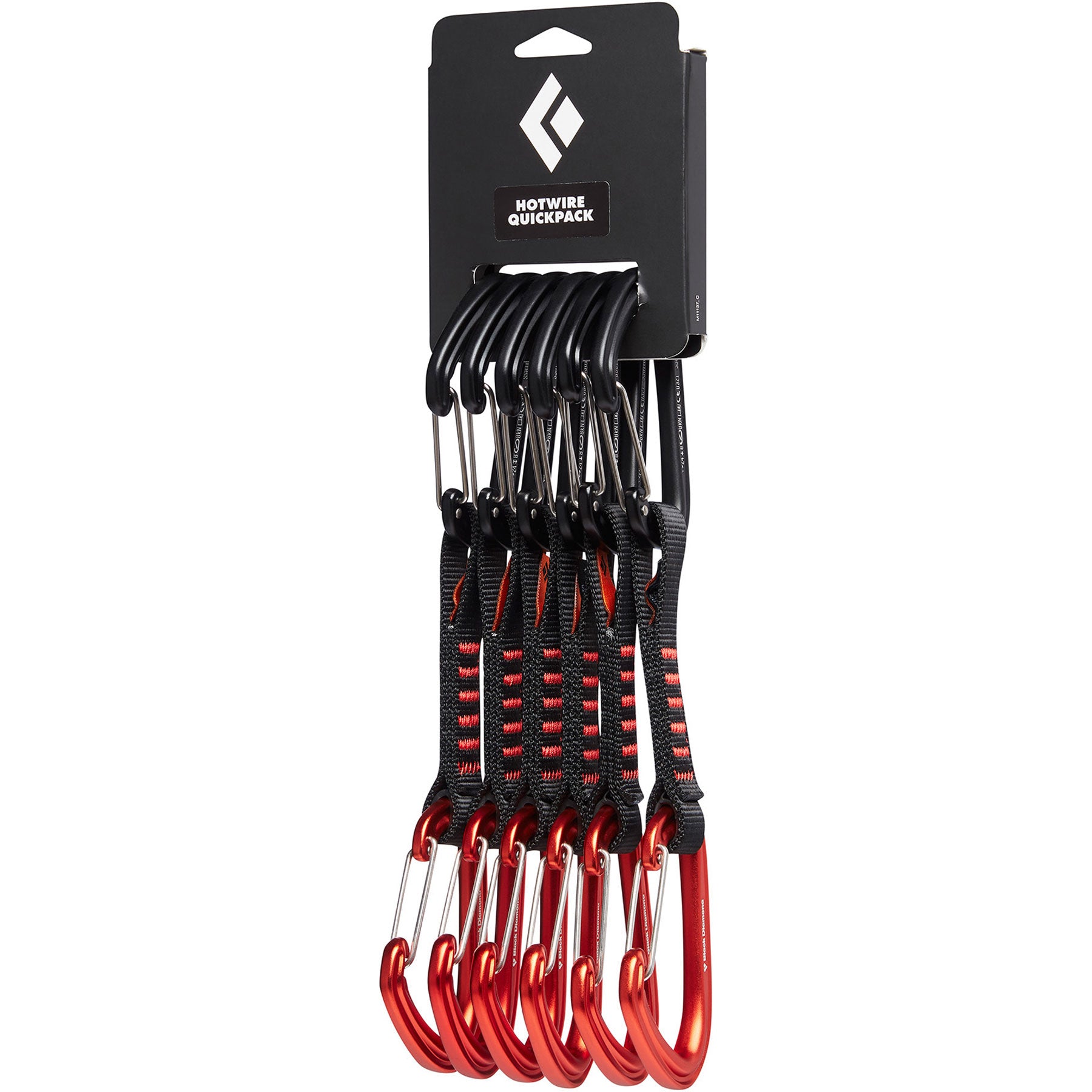 Black Diamond Hotwire Quickdraw Quickpack - Lightweight Climbing Carabiner Set for Sport & Trad Climbing - Perfect for Outdoor Adventures & Gym Training