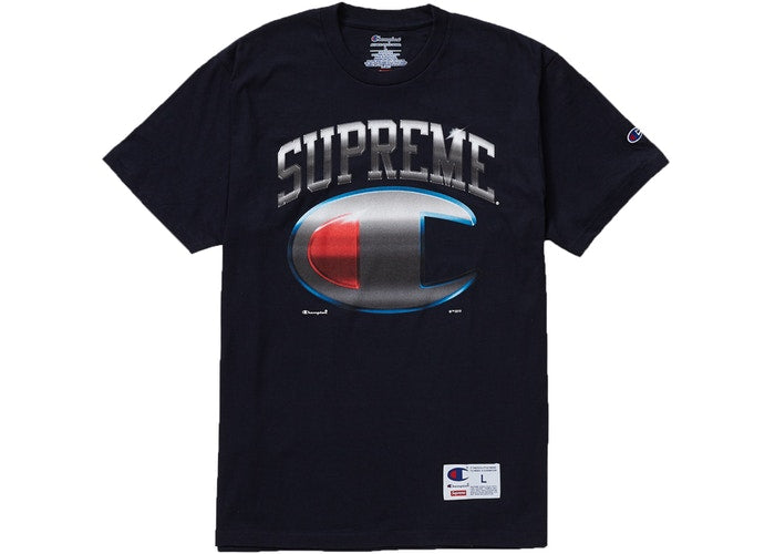 Champion Chrome Short Sleeve T-Shirt for Men & Women - Comfortable Cotton Crewneck Tee - Casual Wear, Gym, Workout, Street Style (Black)