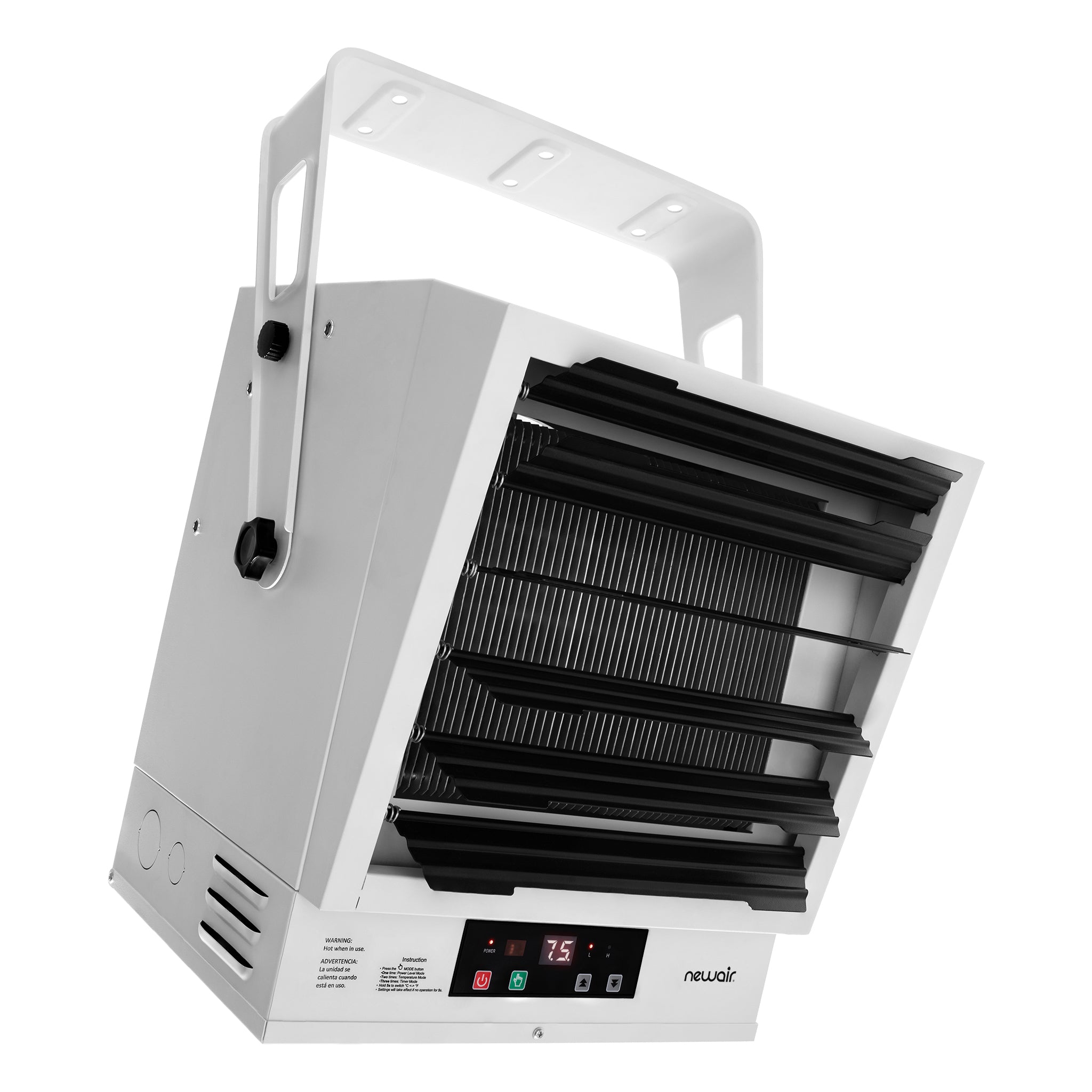 Newair® Hardwired Electric Garage Heater - 1500W Ceiling/Wall Mount Space Heater with Thermostat - Perfect for Workshops, Basements & Cold Storage Areas