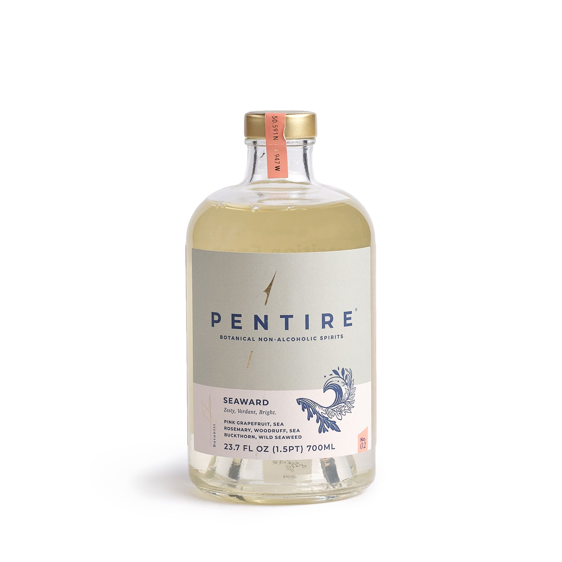 Pentire Seaward Non-Alcoholic Spirit 70cl | Botanical Drink for Cocktails & Mocktails | Perfect for Home Bars, Parties & Relaxing by the Sea