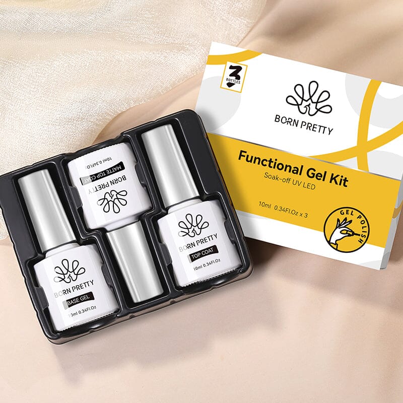 3pcs Set Nail Polish Base Top Coat - 10ml Each for Long-Lasting Manicure & Nail Protection - Perfect for Home, Salon & Travel Use