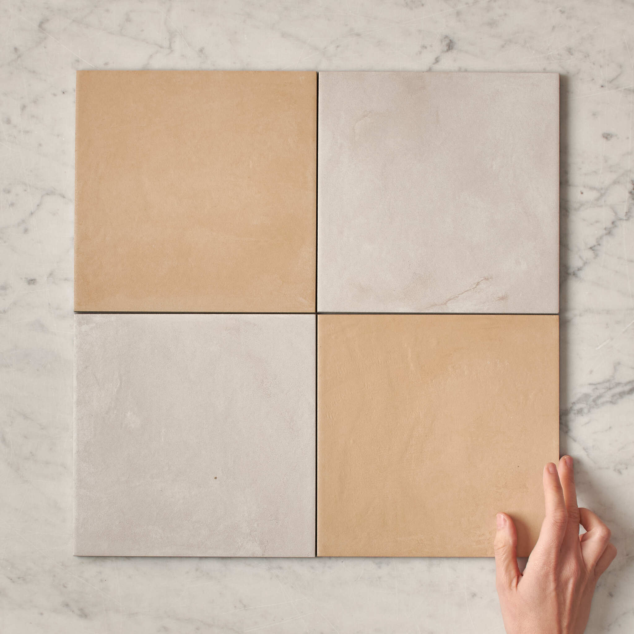 Bronte Checkerboard Butter & White Tile - Stylish Kitchen Backsplash & Bathroom Flooring for Modern Homes