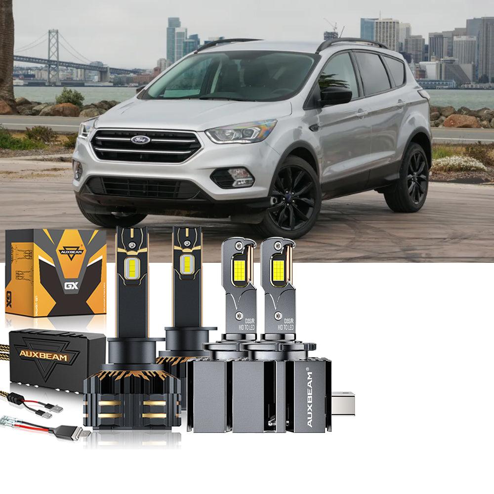 2017 Ford Escape H1 D3S LED Headlight Bulbs Bundle - High Brightness 6000K White Light, Plug and Play Installation - Perfect for Night Driving and Foggy Conditions