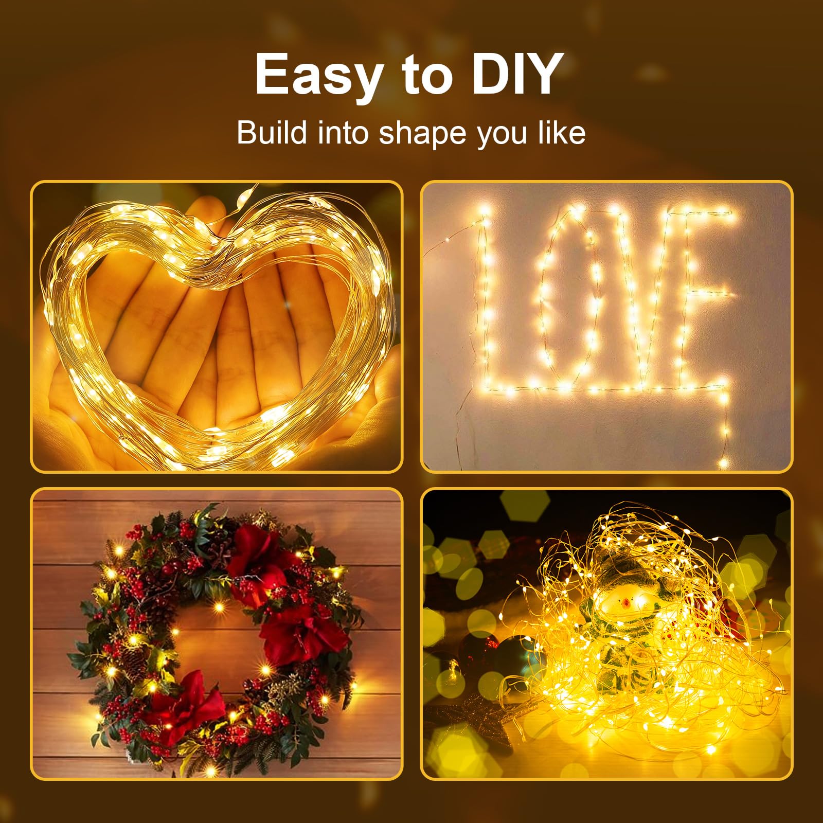 8 Pack Fairy Lights Battery Operated - 20 LED 7FT Warm White Twinkle String Lights with 3 Lighting Modes, Waterproof for Indoor Outdoor Decor - Perfect for Bedroom, Halloween, Christmas, Party, Garden, Wedding and Home Decoration