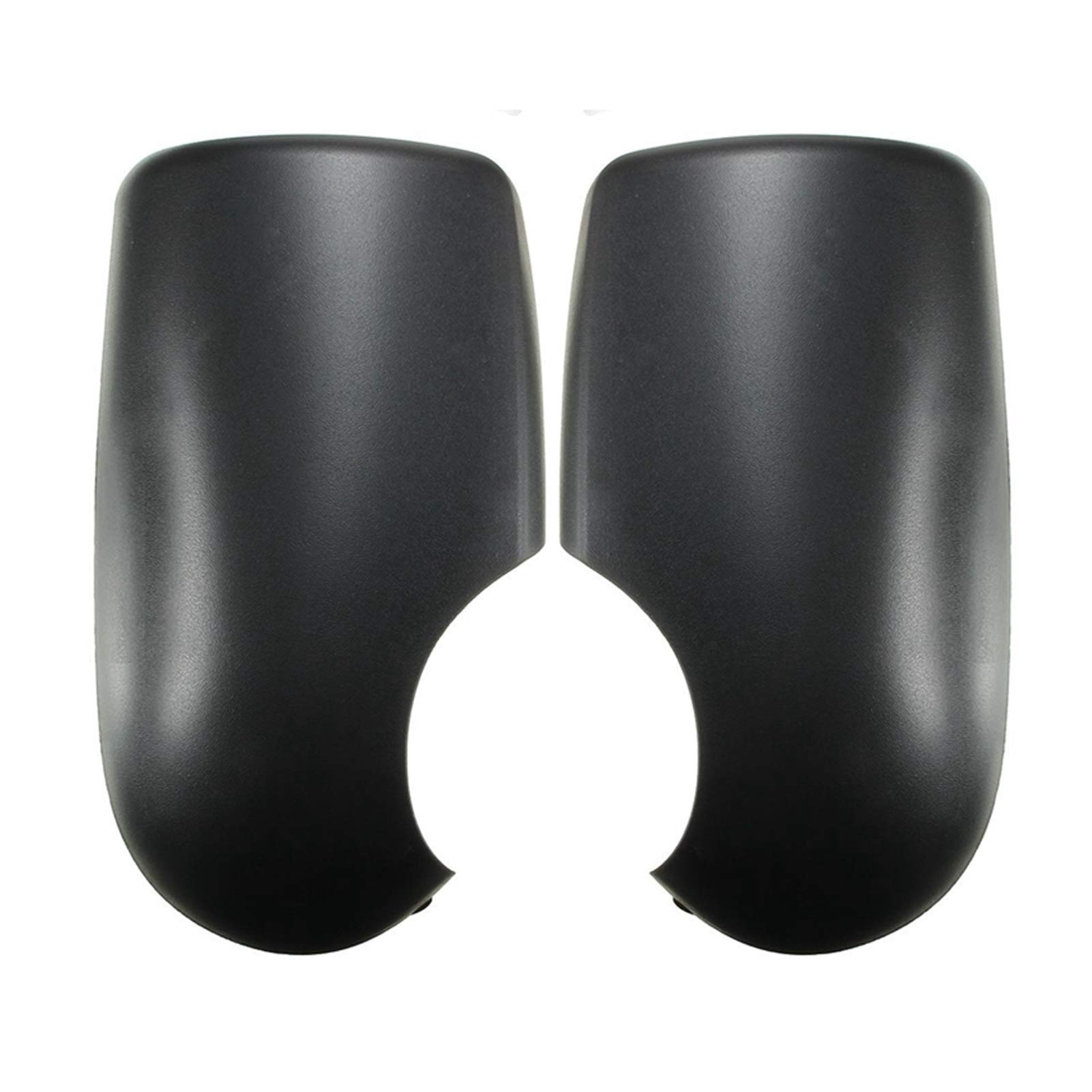 2Pcs ABS Black Door Wing Mirror Covers for Ford Transit MK6 MK7 2000-2014 - Left & Right Side Replacement - Durable Exterior Protection for Passenger Van & Delivery Trucks