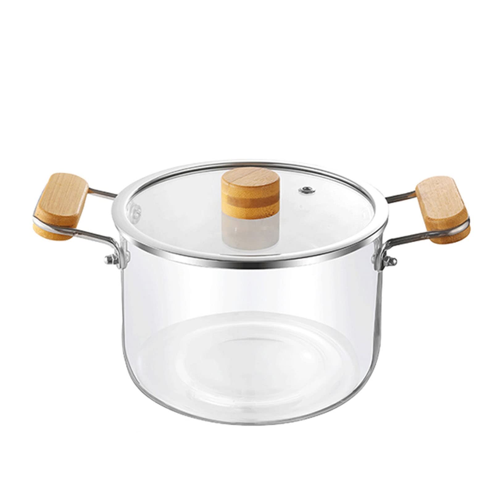 Nonstick Borosilicate Glass Casserole Dish with Lid - 3.5L Oven, Freezer & Dishwasher Safe Milk Pan - Perfect for Baking, Meal Prep & Food Storage (Clear Color)