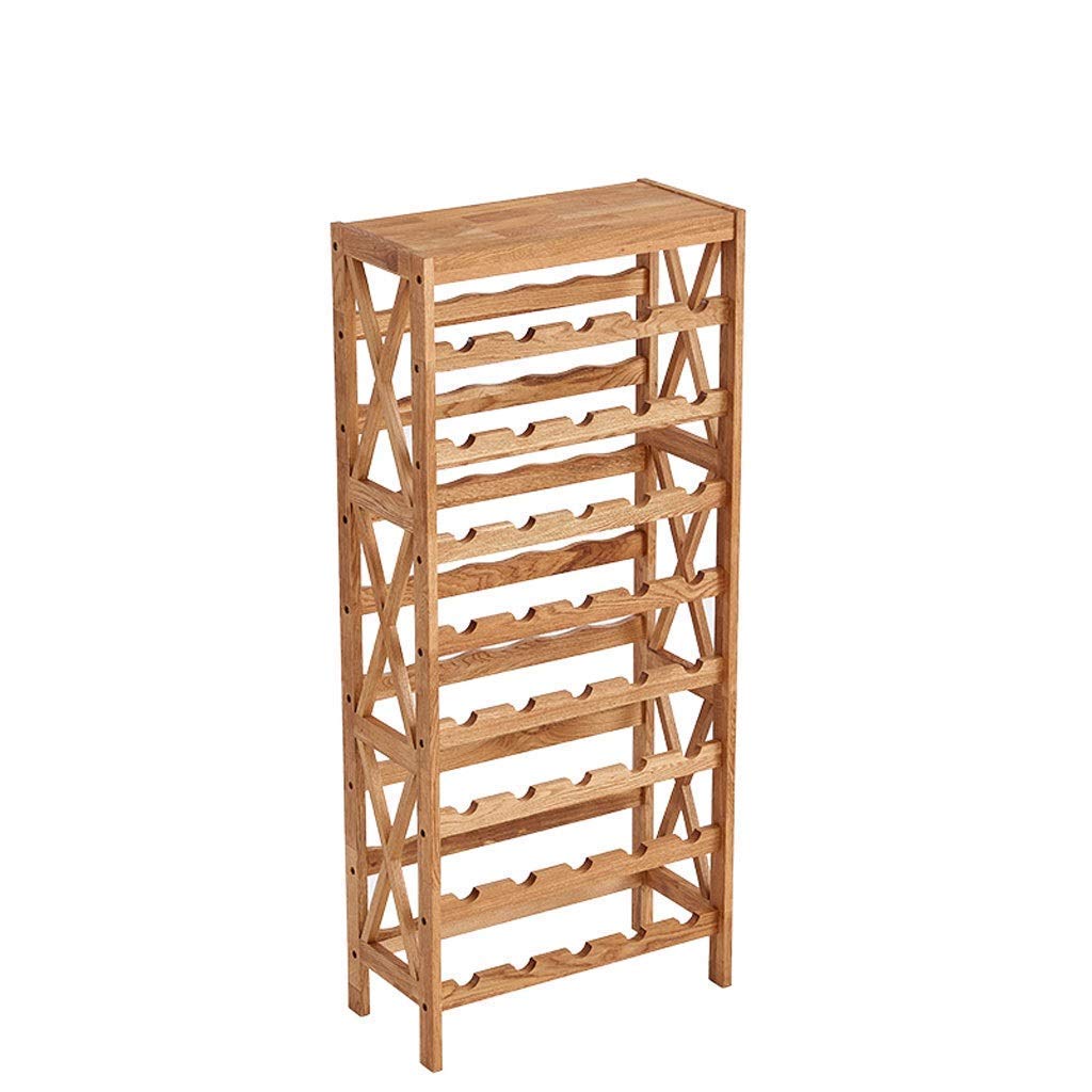Premium Wooden Wine Rack Cabinet - 12 Bottle Floor Standing Wine Storage with Table Top | Modern Home Bar Decor for Dining Room, Kitchen & Living Room | Rustic Brown Finish (Color B)