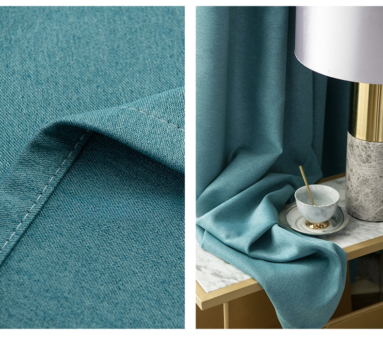 Josie Solid Soundproof Blackout Custom Curtains - Thermal Insulated Noise Reducing Drapes for Bedroom, Living Room & Home Theater - Perfect for Light Blocking and Privacy