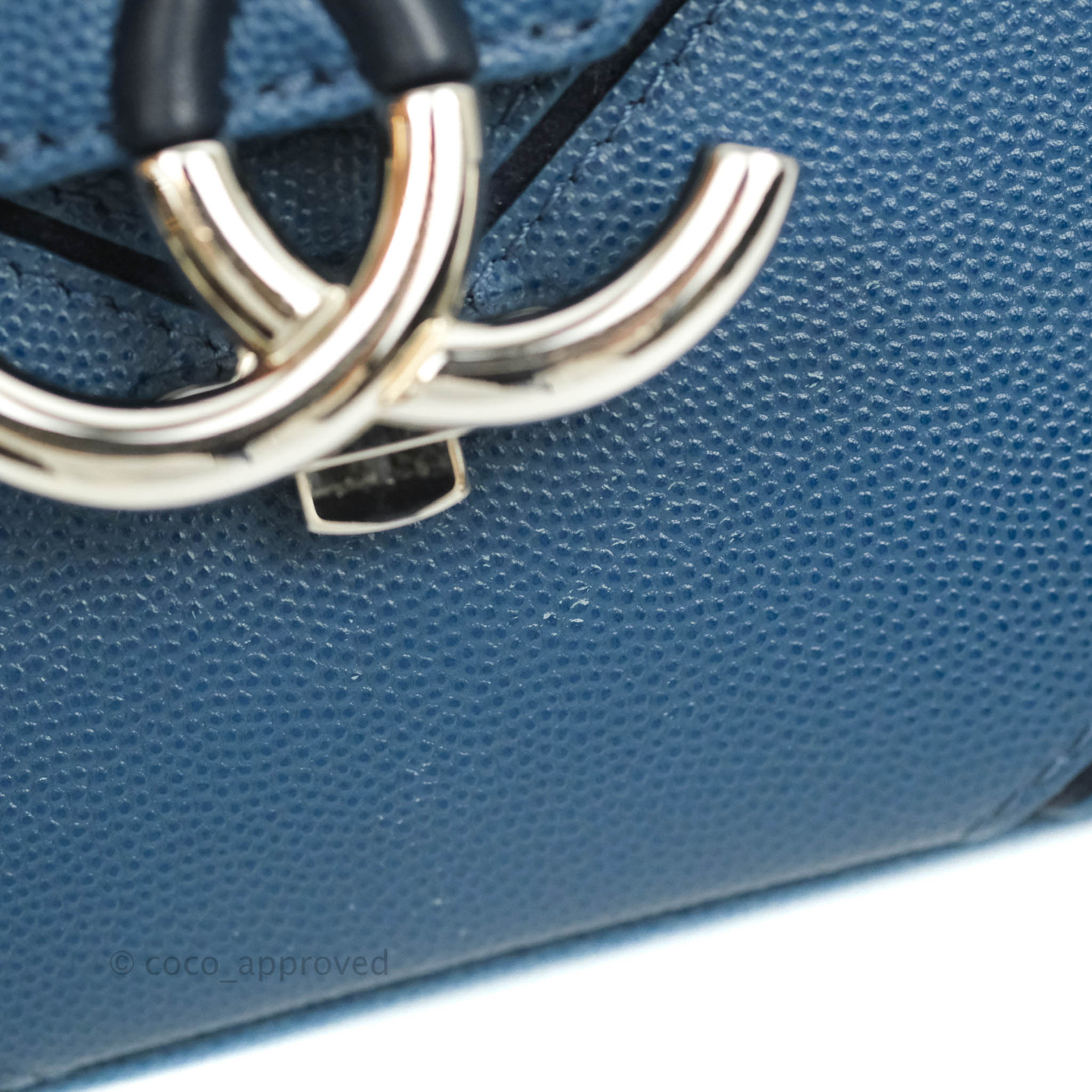 Chanel CC Chevron Flap Bag in Navy Caviar Leather with Silver Hardware - Luxury Shoulder Bag for Women, Perfect for Evening Events & Date Nights