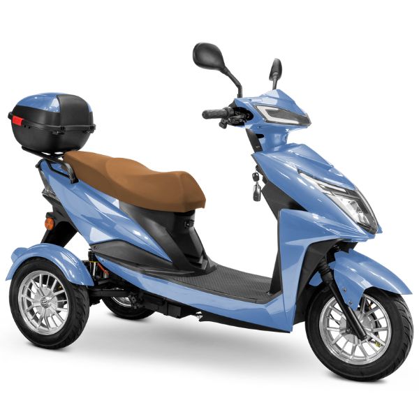 Premium Full-Size 3-Wheel Mobility Scooter for Adults - Lightweight & Foldable Electric Wheelchair with Comfortable Seat - Ideal for Shopping, Travel & Outdoor Activities