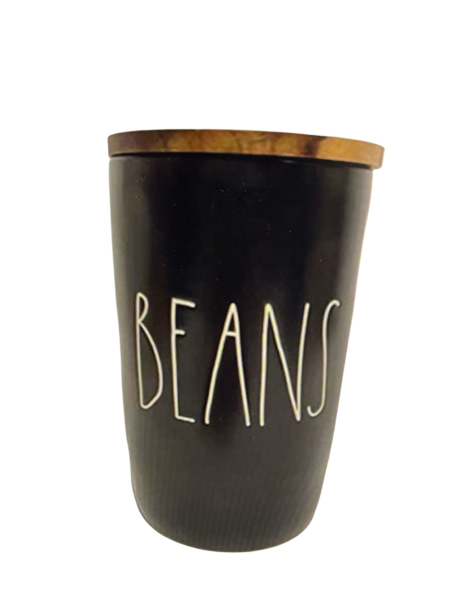 Premium Ceramic Canister with Wooden Lid - Airtight Food Storage Container for Coffee Beans, Tea, Sugar & Spices - Ideal for Kitchen Pantry Organization & Countertop Decor