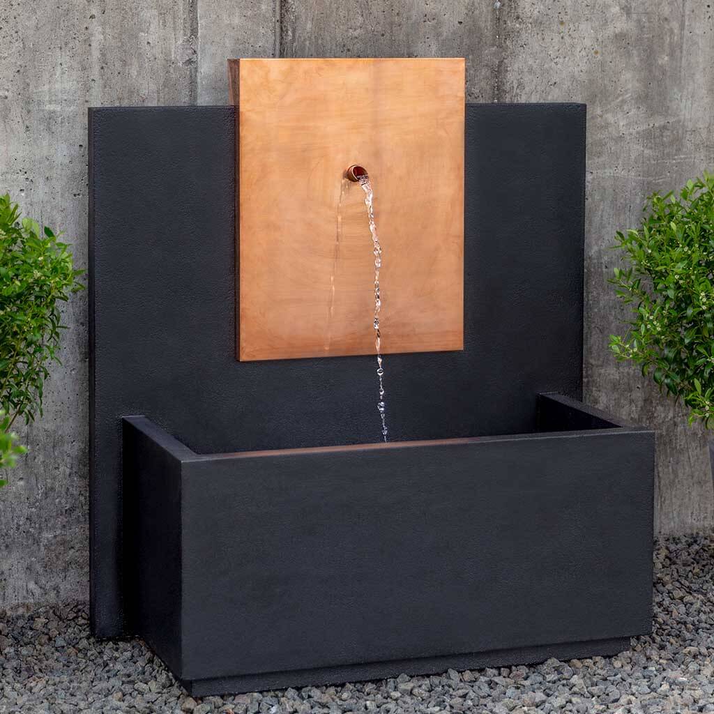 Campania International MC3 Outdoor Water Fountain with Copper Face - Elegant Garden Decor for Patio, Yard, and Landscape