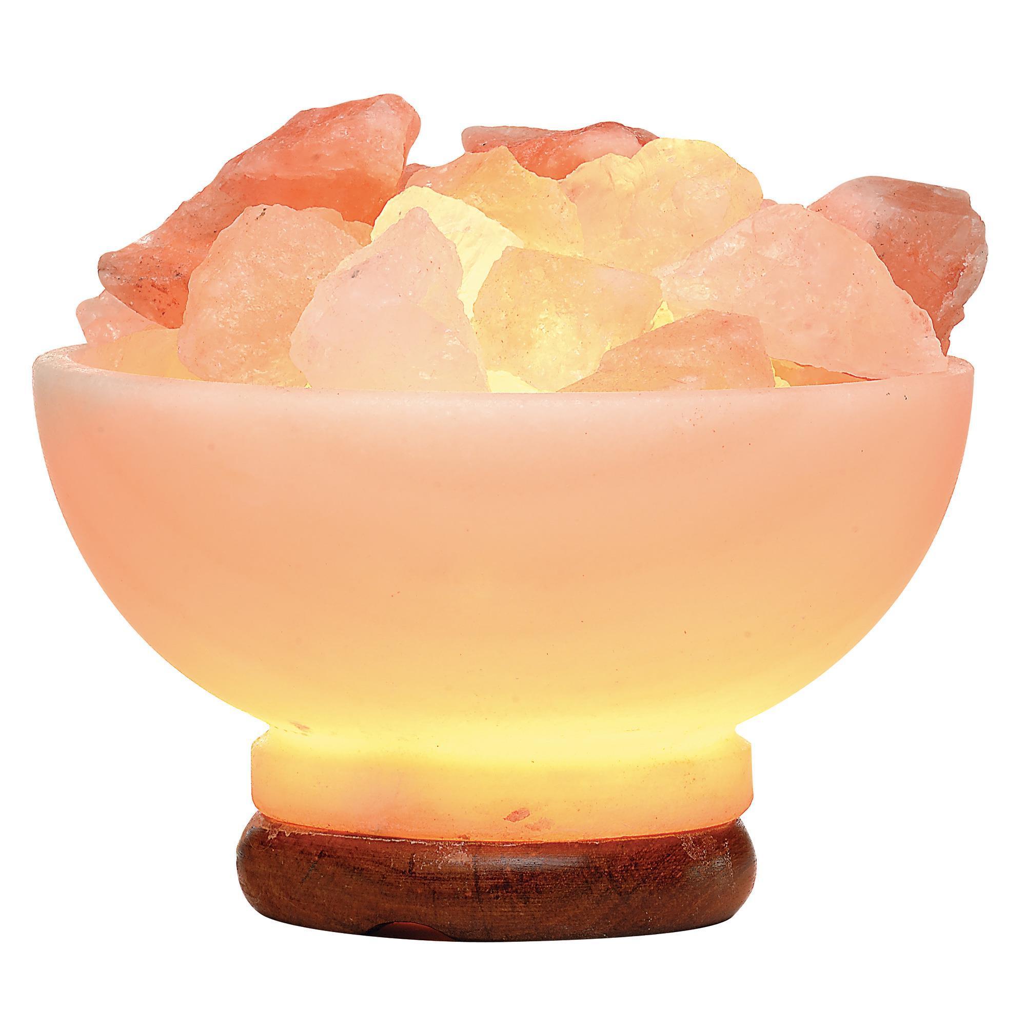 Himalayan Salt Lamp with Wooden Stand - Natural Air Purifier & Relaxing Night Light for Home, Yoga, Meditation & Bedroom Decor