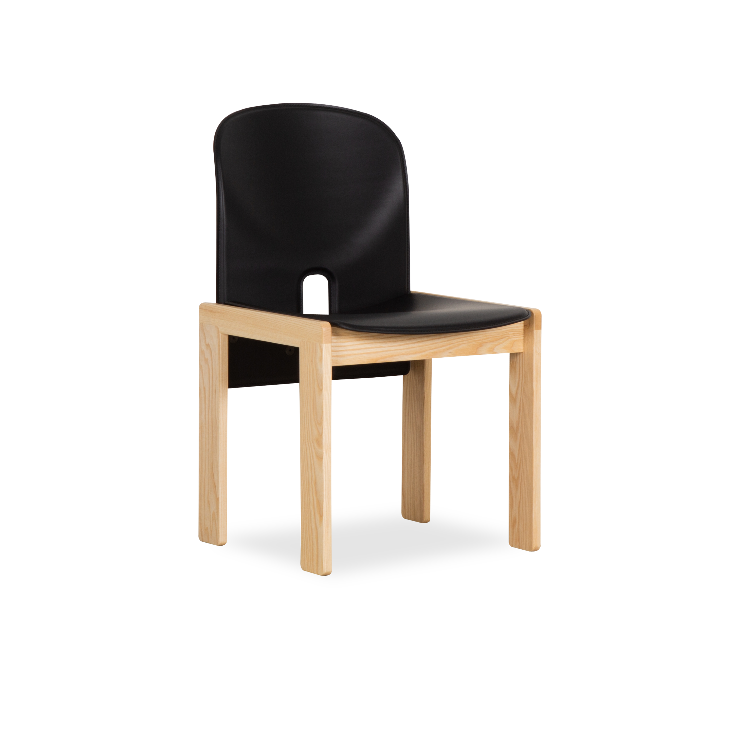 Scarpa 121 Side Chair - Modern Dining Chair with Wooden Legs & Upholstered Seat - Perfect for Kitchen, Dining Room, and Office Use