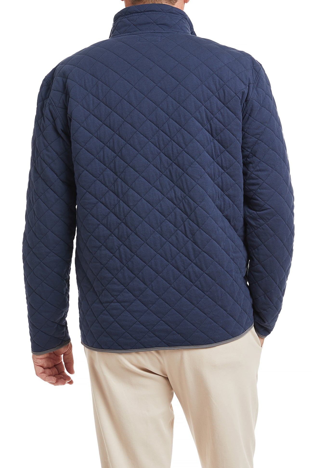 Cross Rip Quilted Sweatshirt in Nantucket Navy - Cozy Fall Layering Piece for Men & Women | Perfect for Outdoor Activities and Casual Wear