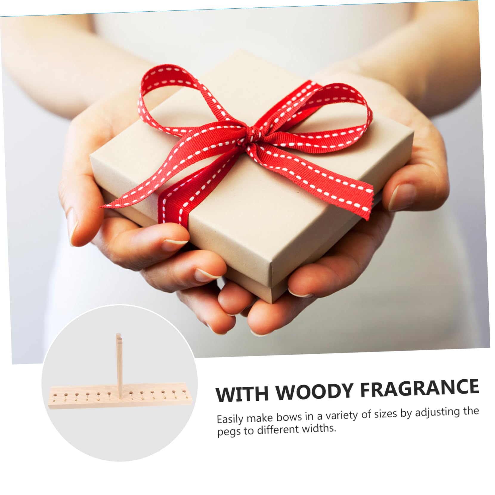 Operitacx 2-Piece Wooden Bow Maker Tool Set - DIY Metal Drumsticks for Crafting Christmas Bows, Ribbon Corsages, Wreaths & Wrist Flowers - Perfect for Holiday Decorations, Gift Wrapping & Floral Arrangements