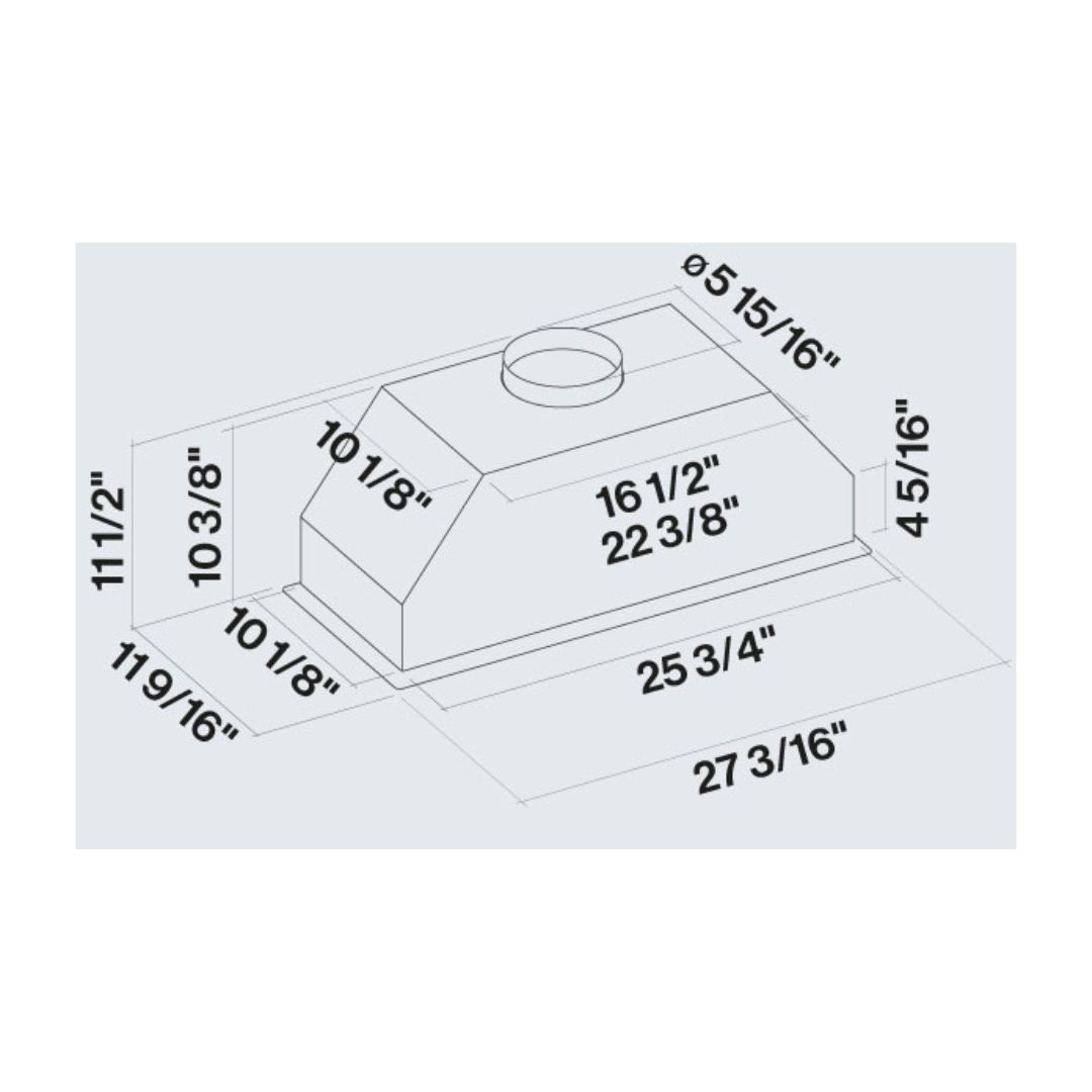 Falmec Valentina 500 CFM Stainless Steel Range Hood Insert - 30