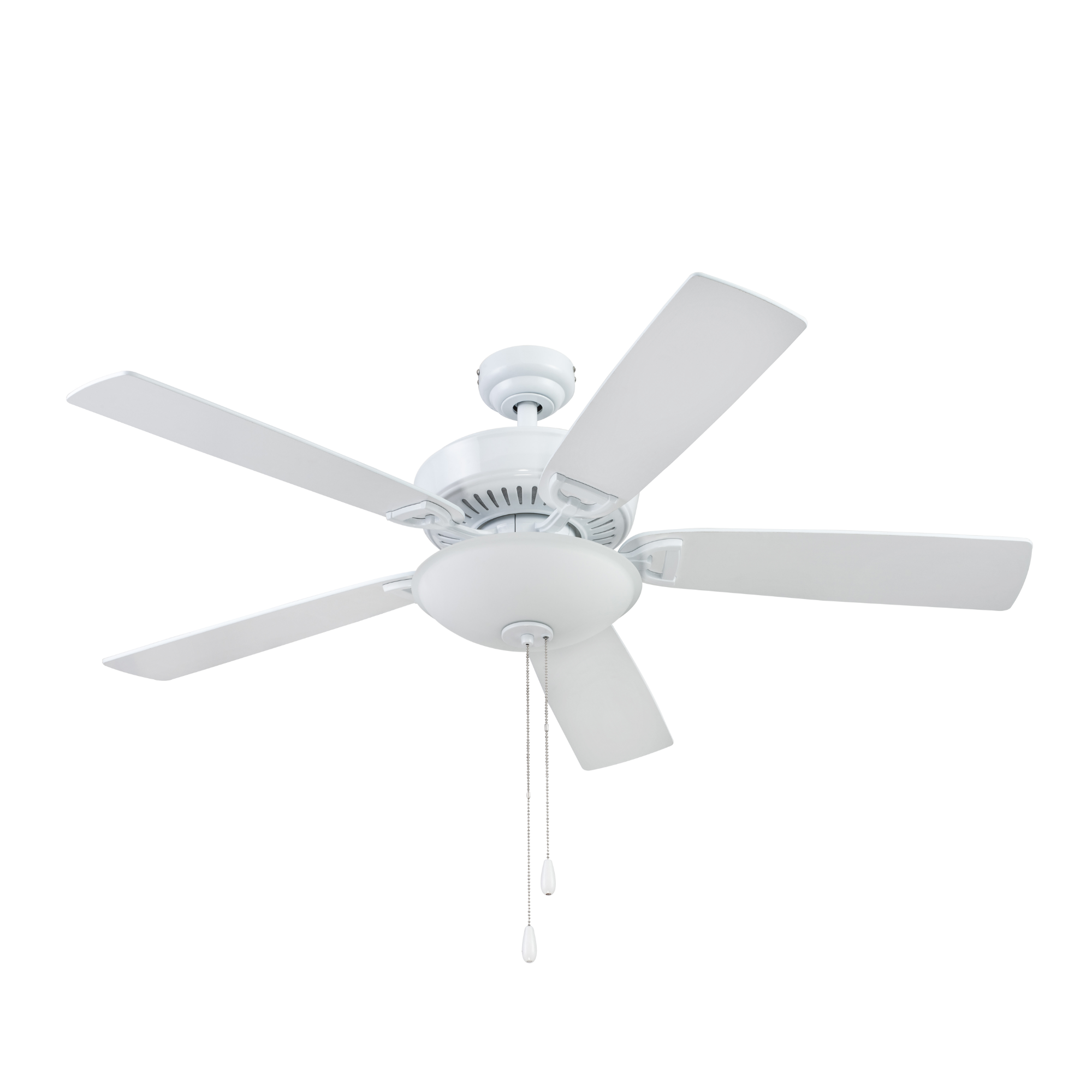 52 Inch White Montlake Ceiling Fan with Pull Chain - Perfect for Living Room, Bedroom, and Outdoor Patio Cooling