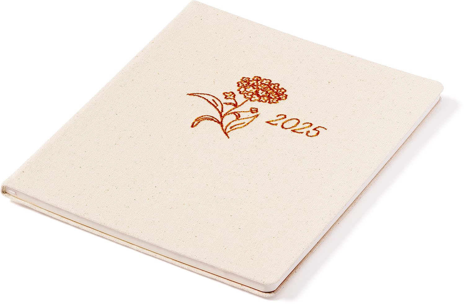 **Eccolo 2025 Large 12-Month Planner - Yearly, Monthly & Weekly Pages with Habit & Gratitude Tracker - Linen Flexi-Cover (8