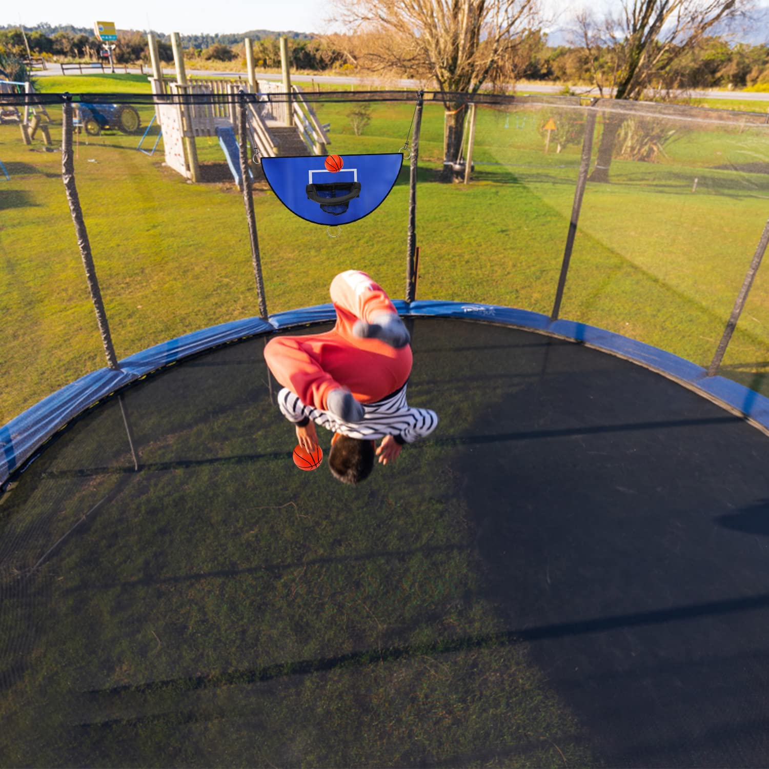 Trampoline Basketball Hoop with Mini Balls for Indoor/Outdoor Fun