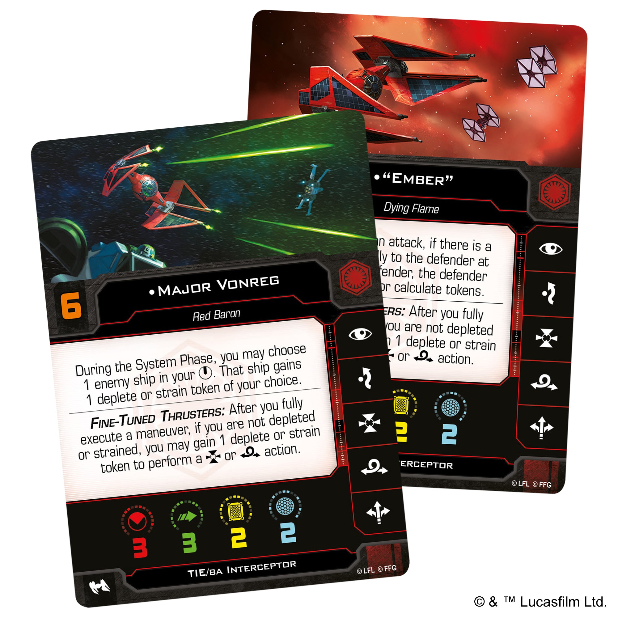 Star Wars X-Wing 2nd Edition: Major Vonreg's TIE Fighter Expansion Pack - Miniature Tabletop Game for Strategy Battles and Collectors