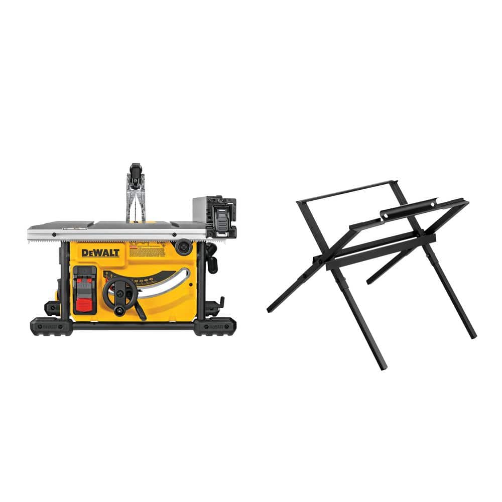 15 Amp Corded 8 1/4 Inch Compact Jobsite Table Saw with Stand - Portable Woodworking Tool for DIY Projects and Professional Construction Sites
