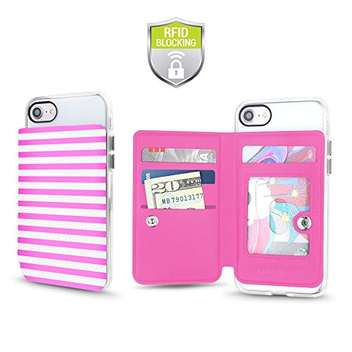 Stick-On Phone Wallet for iPhone & Samsung Galaxy – RFID Blocking Credit Card Holder with Adhesive Back – Slim & Secure for Smartphones & Cases | Perfect for Travel, Shopping & Daily Use