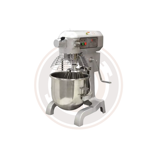 Omcan 20QT Commercial Planetary Mixer with Stainless Steel Bowl - 110V, 1120W Heavy Duty Dough Mixer for Bakeries, Restaurants & Pizza Shops - Model 20441