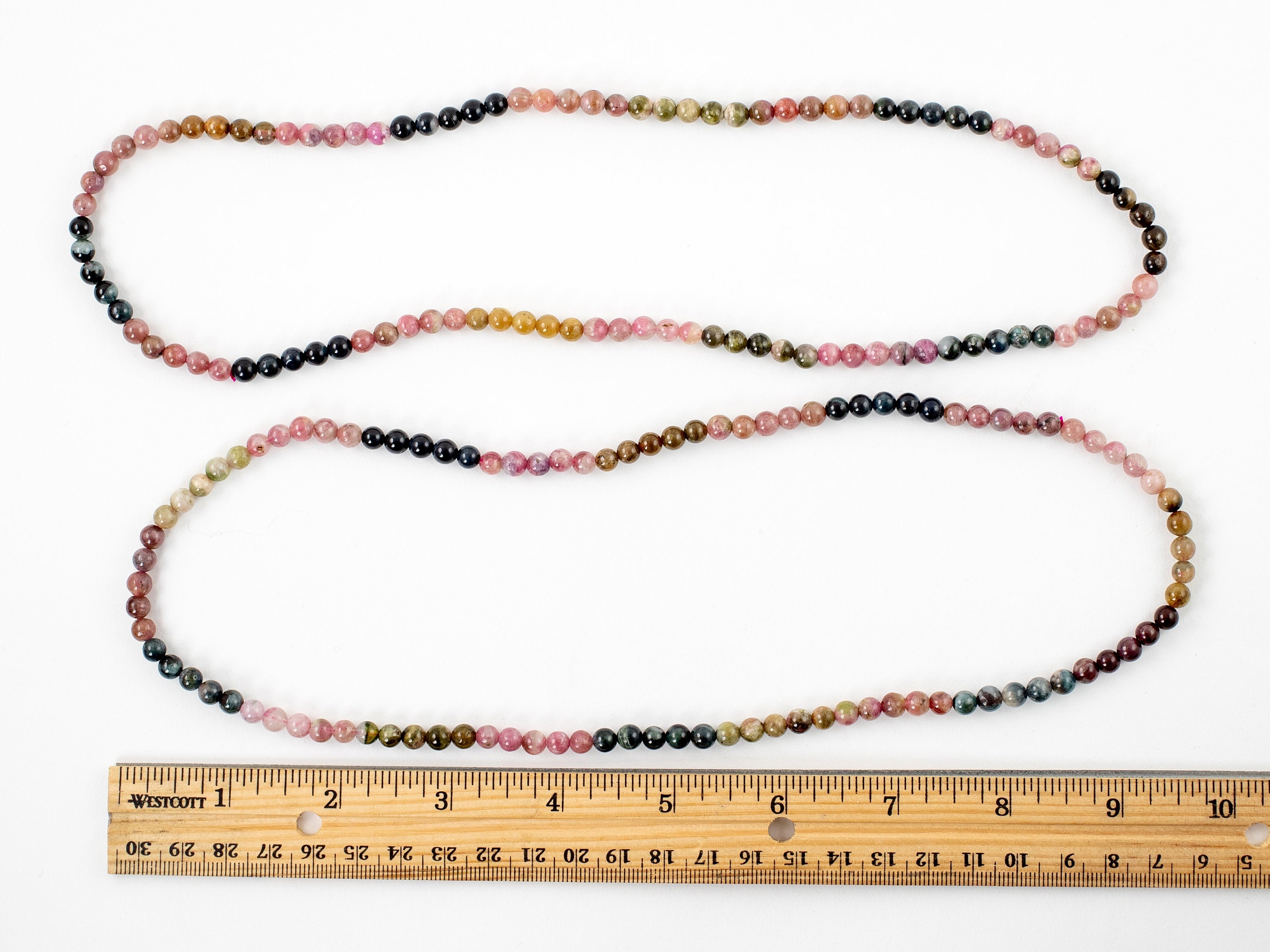 Dark Tourmaline Crystal Jewelry Set - Wrap Bracelet & Beaded Necklace, Birthstone Gift for Women, Healing Crystal Beaded Bracelet (E1047) - Perfect for Meditation, Yoga & Spiritual Healing