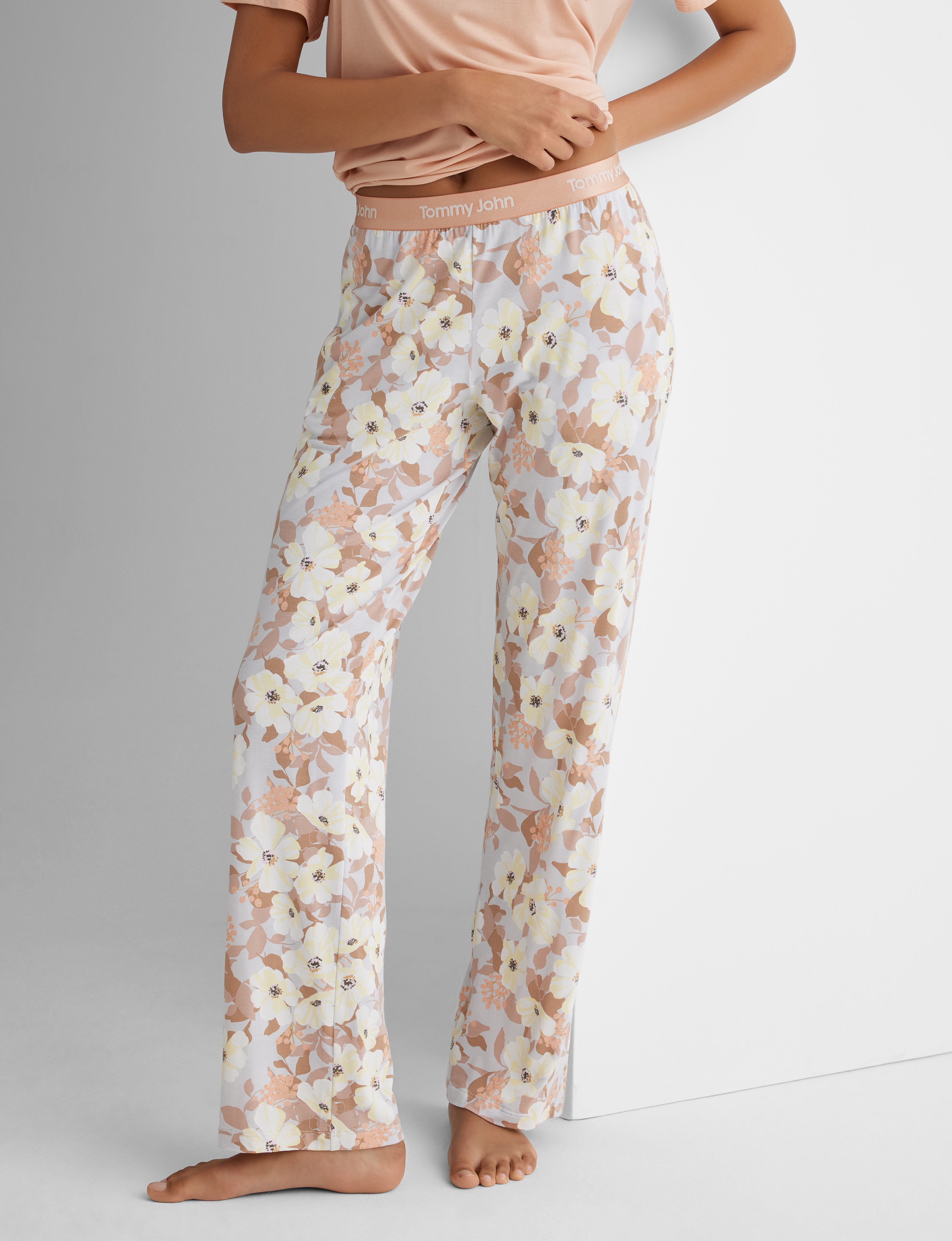 Women's Ultra Soft Second Skin Sleep Pocket Tee & Pant Set - Comfortable Pajama Set for Lounge, Sleep & Relaxation at Home