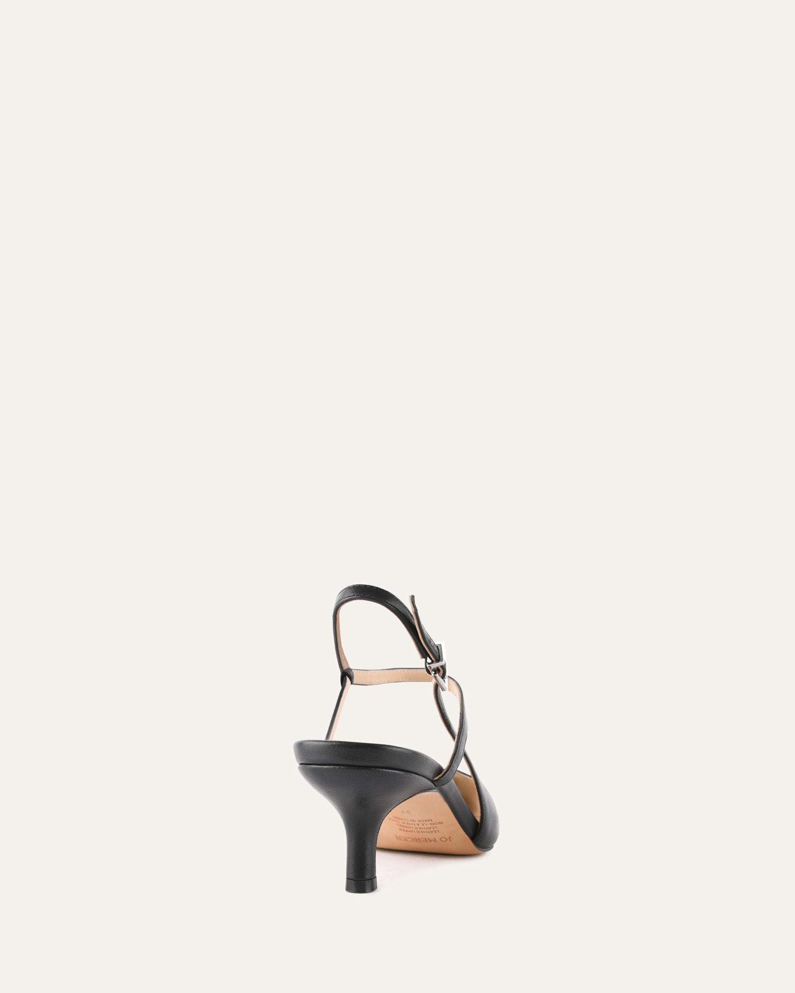 Ricki Black Leather Mid Heels - Women's Fashion Shoes for Office, Party & Evening Wear | Comfortable & Stylish Heels for Work & Special Occasions