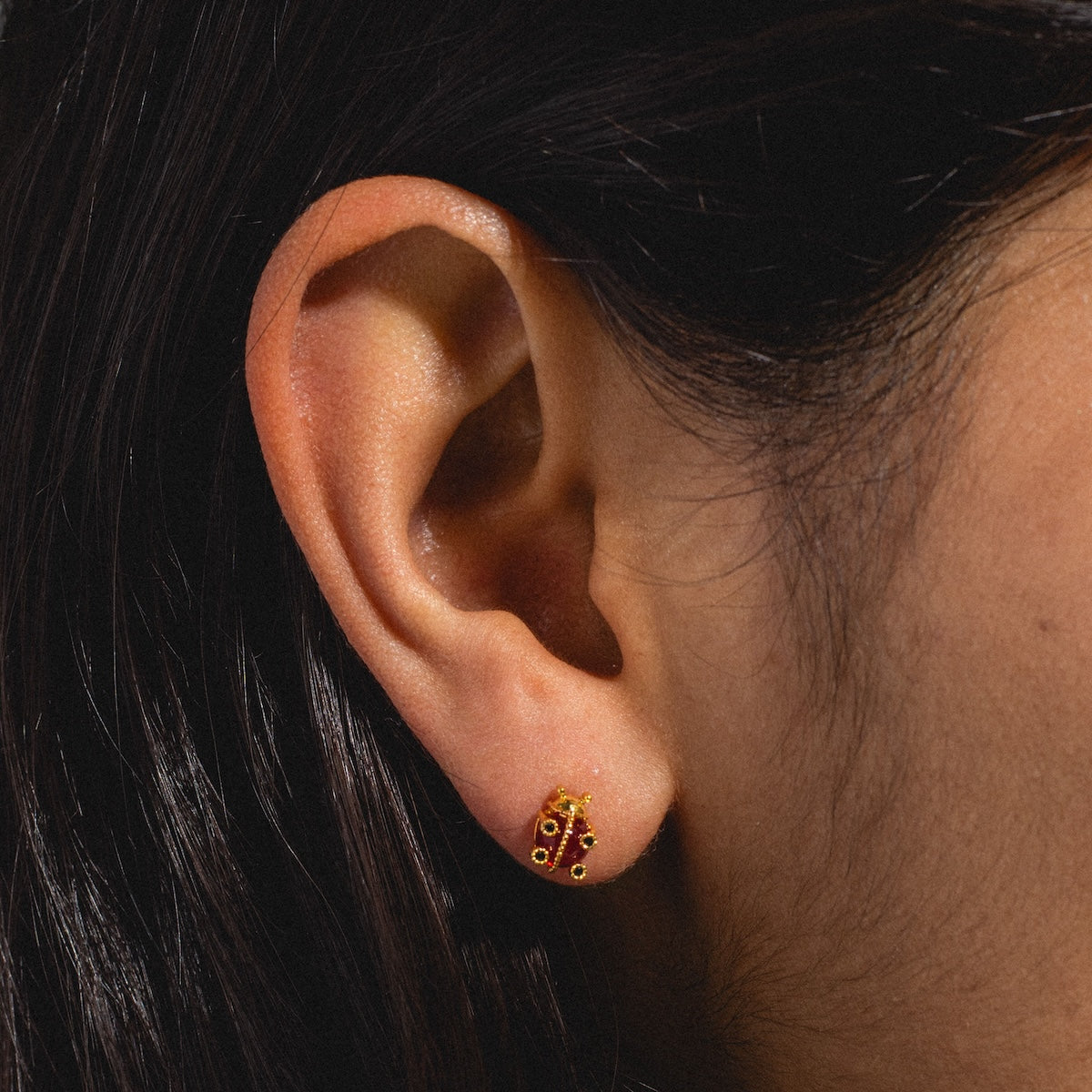 Cute Ladybug Stud Earrings for Women - Stainless Steel Hypoallergenic Fashion Jewelry - Perfect for Everyday Wear, Gifts & Special Occasions