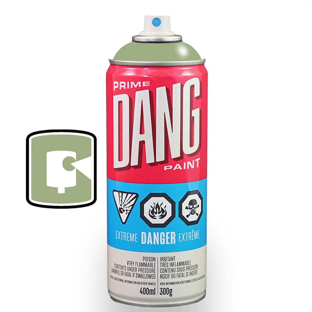 DANG Prime Spray Paint - 400ml Khaki Green for DIY Projects, Home Decor & Automotive Touch-Ups