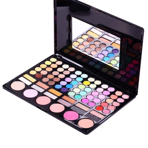 Accessotech 78 Color Eyeshadow Palette - Professional Makeup Kit with Mirror for Day & Night Looks | Perfect for Parties, Weddings & Everyday Wear