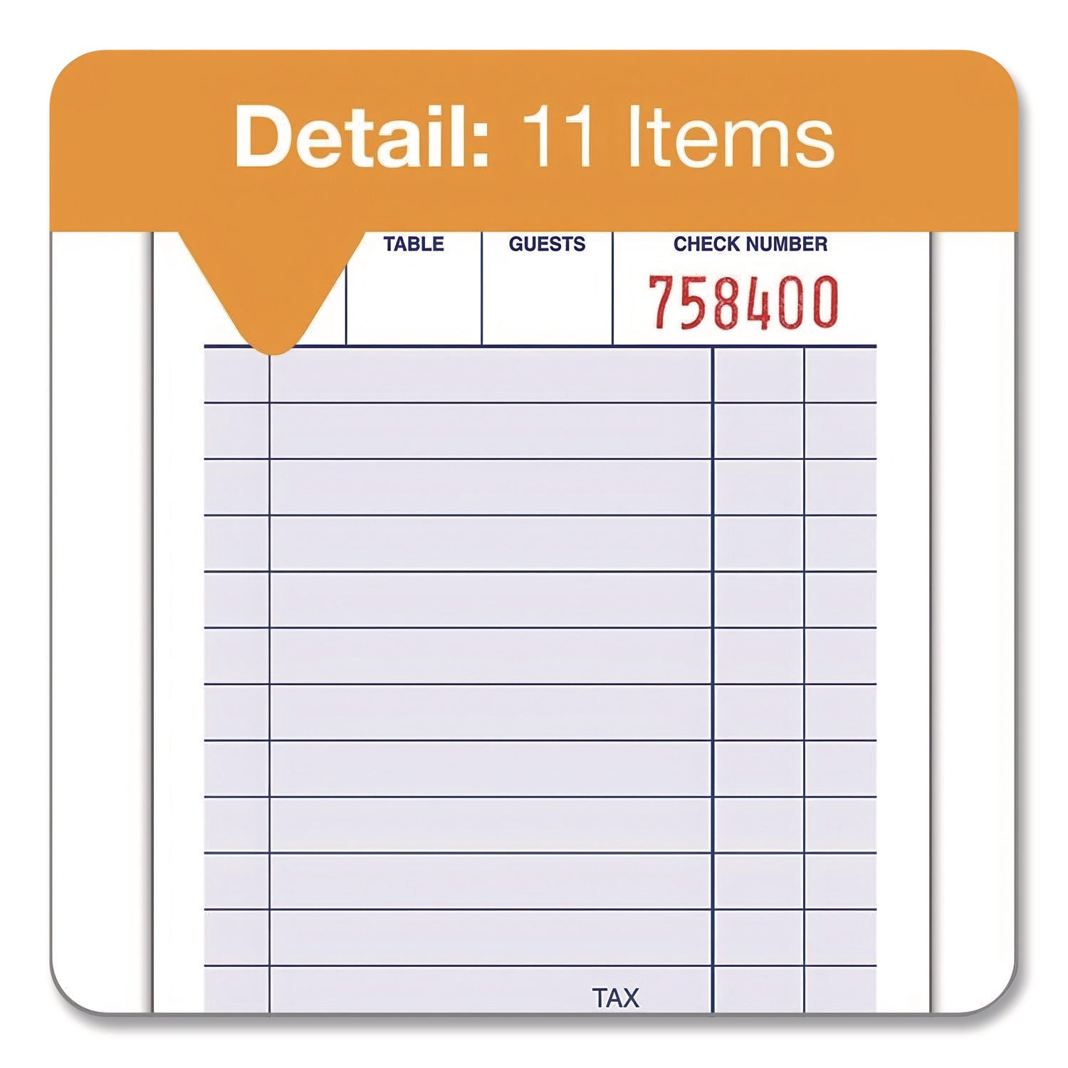 Adams® Single-Part Guest Check Pads - 3.35