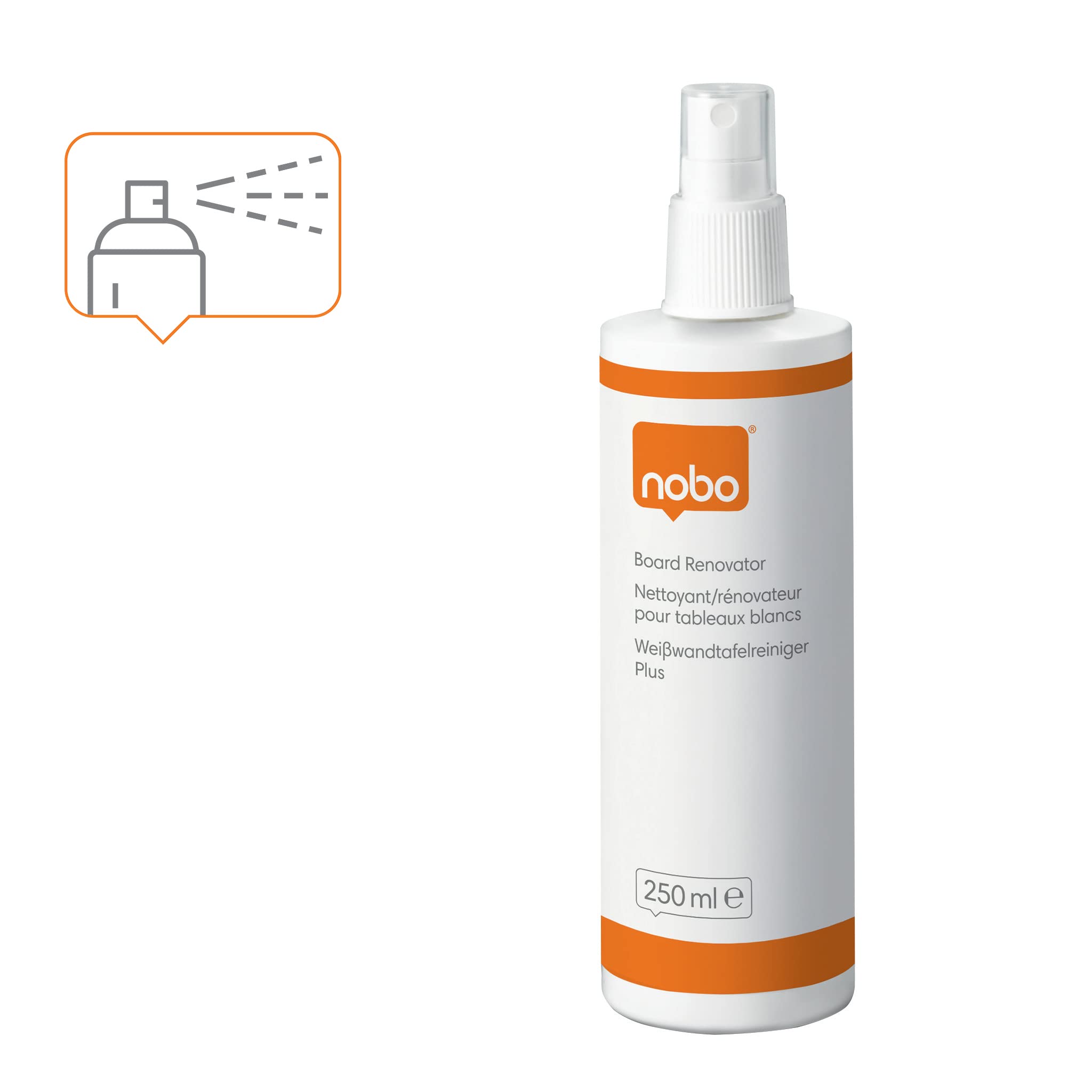 Whiteboard Renovator 250ml - Whiteboard Cleaner & Restorer for Office, Classroom & Home Use - Removes Stubborn Marks & Ghosting - 1901436