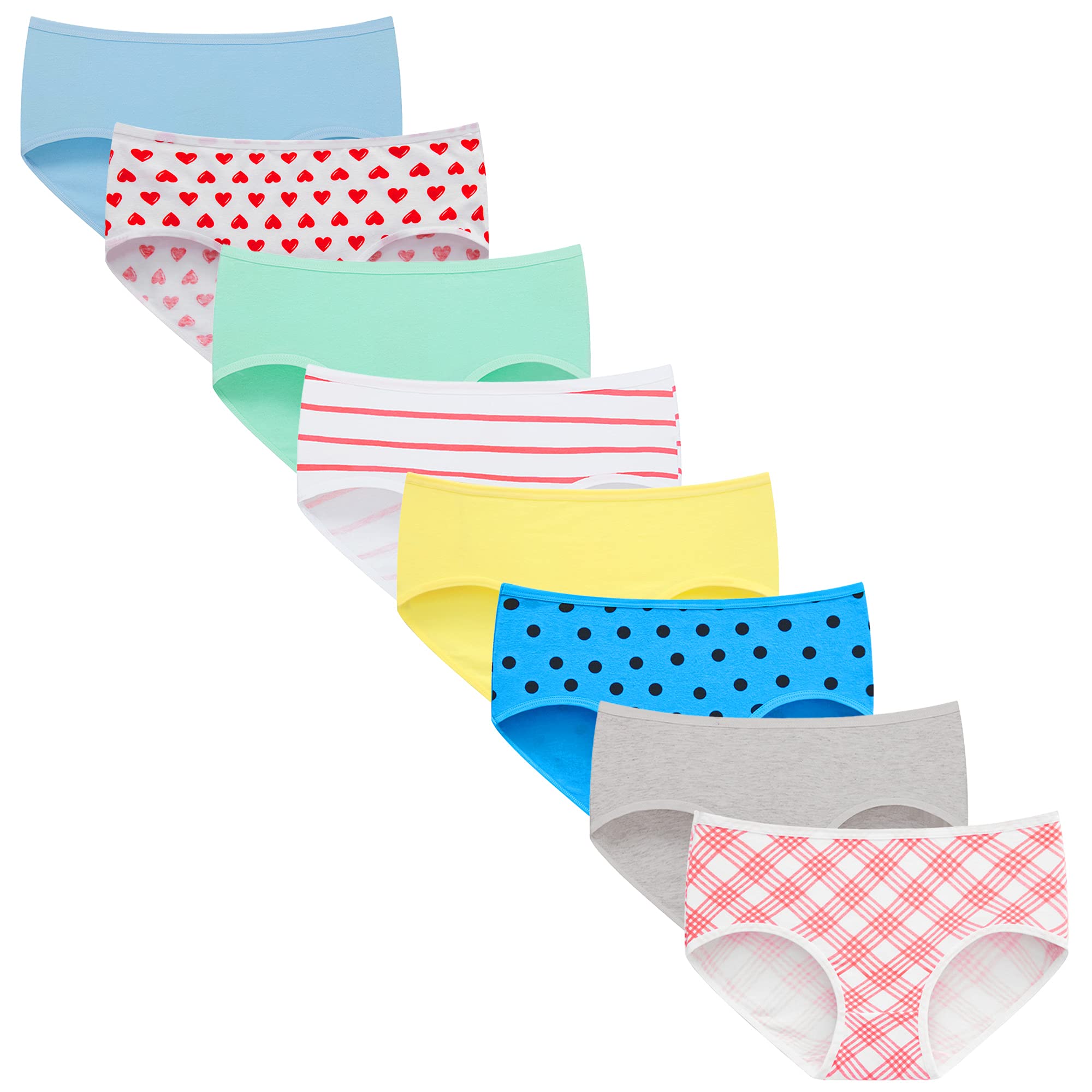Linabor Girls Cotton Underwear - Soft & Comfortable Briefs for Teen Girls - Perfect for School, Sports & Everyday Wear