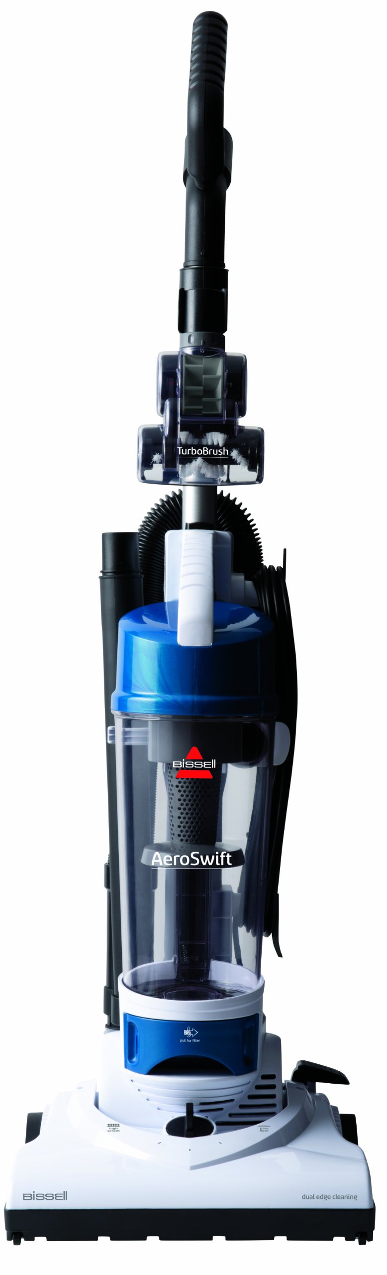 Bissell Aeroswift Compact Bagless Upright Vacuum Cleaner - Lightweight Corded Vacuum for Hardwood Floors & Carpets, Blue (Model 1009) | Perfect for Small Apartments & Pet Hair Cleaning