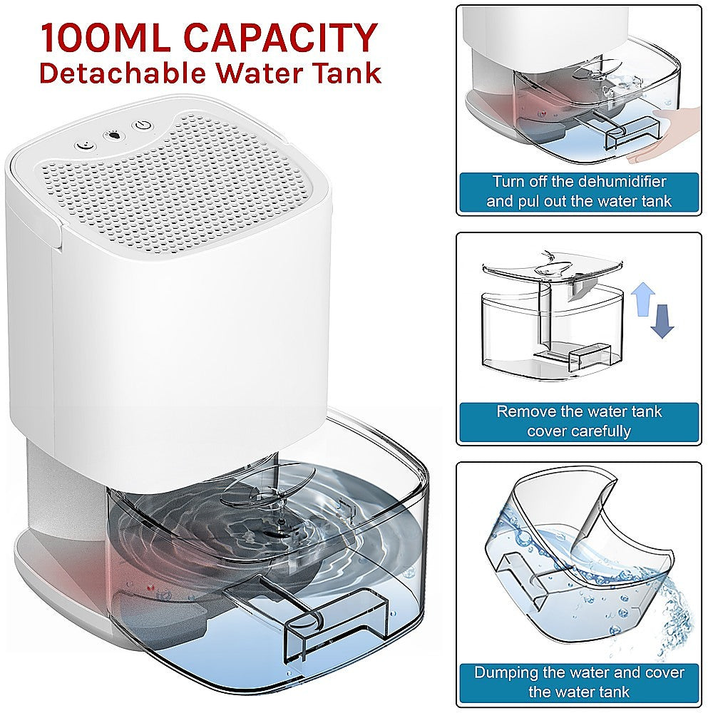 1000ML Mini Dehumidifier - Portable Air Dryer for Home, Office & Closet - Compact Moisture Absorber Machine for Basement, Bathroom & Small Spaces