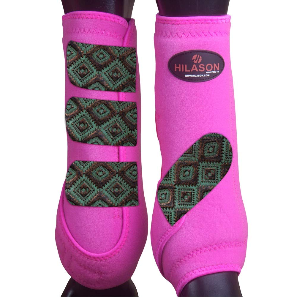 HILASON Horse Sports Medicine Boots for Front Legs - Protective Equine Boots for Training, Riding & Injury Prevention