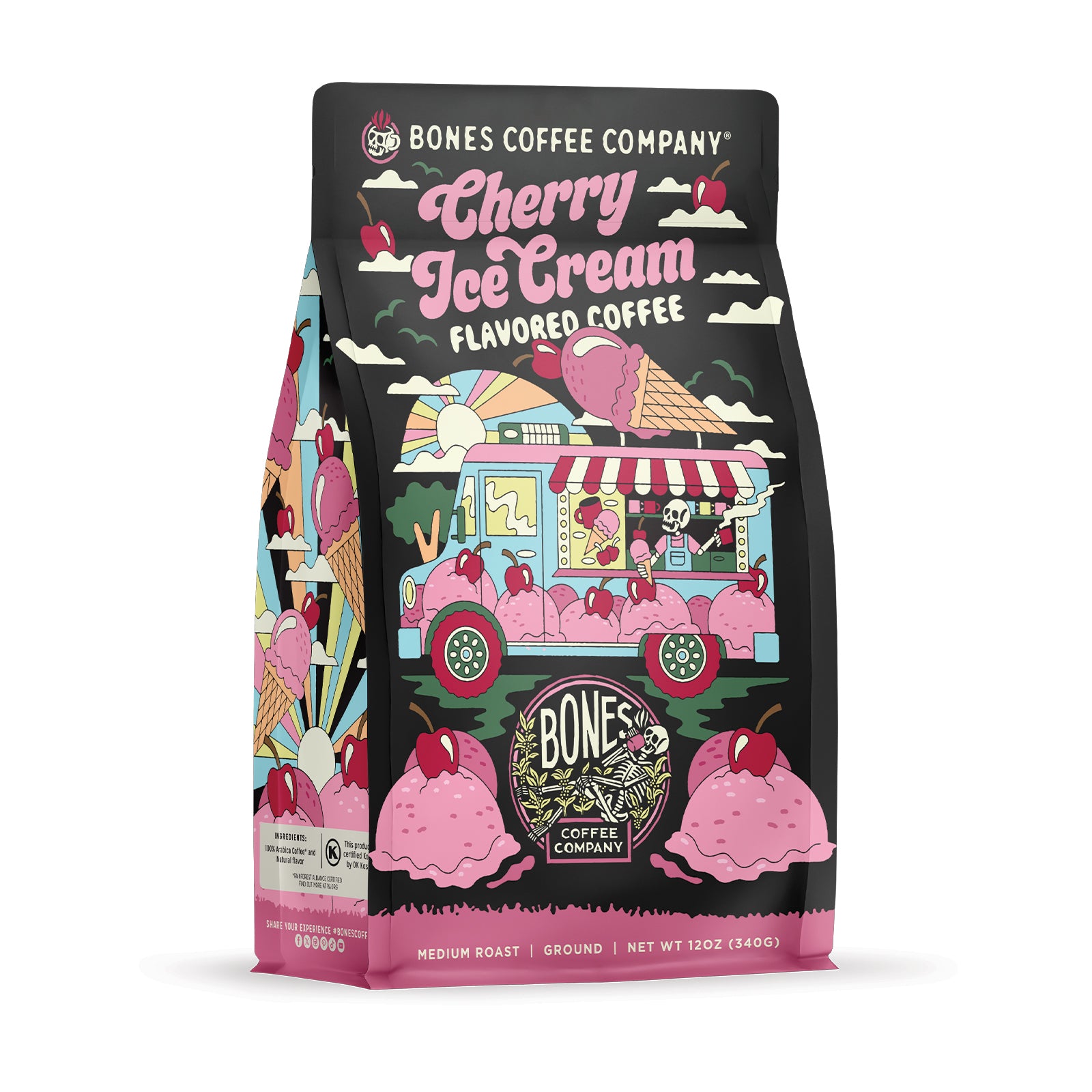 Delicious Cherry Ice Cream - 12oz Jar | Premium Homemade Flavor for Desserts, Smoothies & Toppings