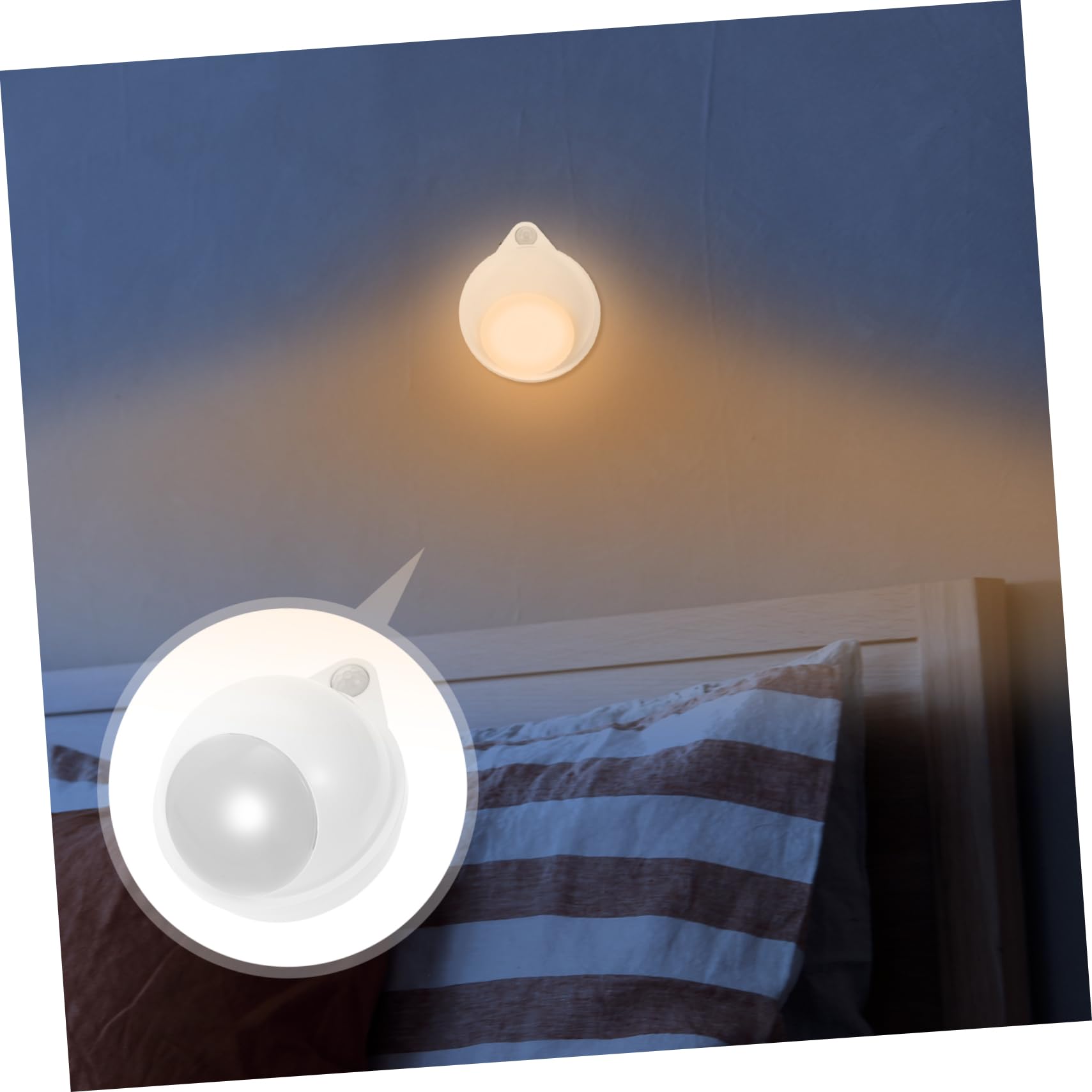 ARTIBETTER 360° Rotatable LED Night Light with Motion Sensor - Auto On/Off for Hallway, Stairs, Bedroom, Bathroom - Perfect for Home Safety & Housewarming Gifts (Warm White)